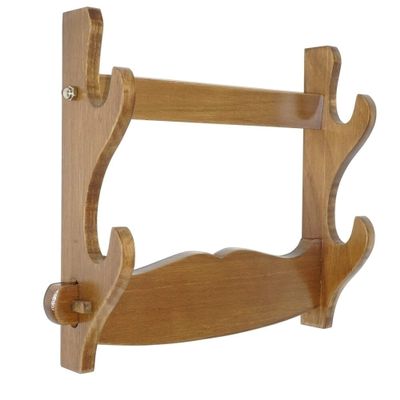 CXM WLONG 'ART Real Wood Wall Mount Sword Katana Wood Made Bracket Samurai Sword Stand Hanger Support Holder2 Story