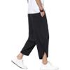 Mens Harem Pants Patchwork Baggy Capri Pants Elastic Waist Japanese Shorts view 3