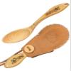 Condor Tool & Knife Norse Dragon Carved Spoon | Durable Small Wooden Spoons for Cooking with Sheepskin Sheath | Wooden Serving Utensils with a Burnt American Hickory Handle | 0.71 oz view 1