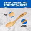 Condor Tool & Knife Norse Dragon Carved Spoon | Durable Small Wooden Spoons for Cooking with Sheepskin Sheath | Wooden Serving Utensils with a Burnt American Hickory Handle | 0.71 oz view 4