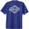 Joe's USA Koloa Surf Diamond Thruster Surfboards Heavy Cotton T-Shirt, XX-Large Tall, Deep Marine - White Logo view 1