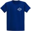 Joe's USA Koloa Surf Diamond Thruster Surfboards Heavy Cotton T-Shirt, XX-Large Tall, Deep Marine - White Logo view 2