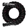 SGT KNOTS Twisted Battle Jump Rope - Weighted Strength Training Jump Rope for Fitness, Crossfit, Battling (2" x 10ft, Black with Red Tracer) view 1