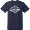 Joe's USA Koloa Surf Diamond Thruster Surfboards Heavy Cotton Tee -2XL, Tall-Navy view 1