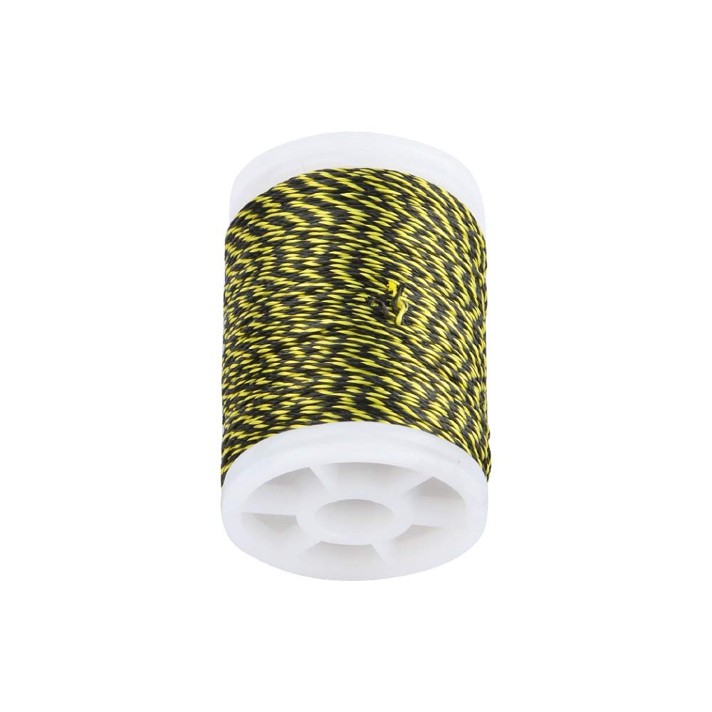 131 yard/120 m Archery Bow String Serving Thread Durable Nylon Bowstring Serving Thread for Compound Recurve Bow Tying Peep Sight Nock Point (Black Yellow)