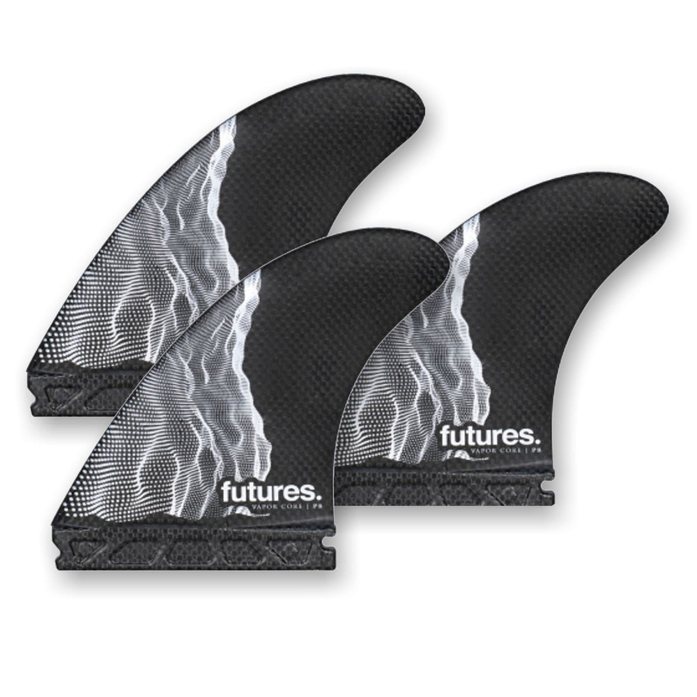 Future Fins P4 Vapor Core Thruster Fins Carbon-White Small