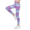 Moggemol Girls Stretchy Love Dance Legging Pants Ballet Dance Tights Gymnastics Performing Pant Purple 4 view 2