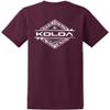Joe's USA Koloa Surf Diamond Thruster Surfboards Heavy Cotton Tee -XL,Tall-Athletic Maroon view 1