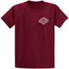 Joe's USA Koloa Surf Diamond Thruster Surfboards Heavy Cotton Tee -2XL, Tall-Cardinal view 2