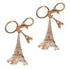 VOSAREA 2pcs Shiny Rhinestone Eiffel Tower Keychain Pendant for Women and Girls Unique Bag Ornament Lightweight Hanging Accessory for Purse Durable and Rhinestone Design view 1