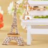 VOSAREA 2pcs Shiny Rhinestone Eiffel Tower Keychain Pendant for Women and Girls Unique Bag Ornament Lightweight Hanging Accessory for Purse Durable and Rhinestone Design view 2
