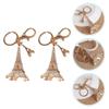 VOSAREA 2pcs Shiny Rhinestone Eiffel Tower Keychain Pendant for Women and Girls Unique Bag Ornament Lightweight Hanging Accessory for Purse Durable and Rhinestone Design view 4