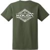 Joe's USA Koloa Surf Diamond Thruster Surfboards Heavy Cotton Tee -XL,Tall-Olive view 1