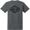 Joe's USA Koloa Surf Diamond Thruster Surfboards Heavy Cotton T-Shirt, X-Large Tall, Dark Heather - Black Logo view 1