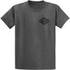 Joe's USA Koloa Surf Diamond Thruster Surfboards Heavy Cotton T-Shirt, X-Large Tall, Dark Heather - Black Logo view 2
