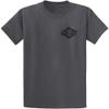 Joe's USA Koloa Surf Diamond Thruster Surfboards Heavy Cotton T-Shirt, XX-Large Tall, Charcoal - Black Logo view 2