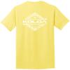 Joe's USA Koloa Surf Diamond Thruster Surfboards Heavy Cotton T-Shirt, X-Large Tall, Yellow - White Logo view 1