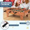 Goplus 27" Foosball Table, Portable Tabletop Soccer Game w/ 2 Footballs & 18 Soccer Keepers for Family Night, Game Room, Arcades, Bars, Parties, Wooden Football Game Set for Adults & Kids view 3