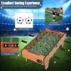 Goplus 27" Foosball Table, Portable Tabletop Soccer Game w/ 2 Footballs & 18 Soccer Keepers for Family Night, Game Room, Arcades, Bars, Parties, Wooden Football Game Set for Adults & Kids view 4