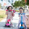 Kicknroll Kids Kick Scooter 2-in-1 Light Up 3 Wheel Scooters with 4 Levels Adjustable Handlebar, Foldable Seat, Widen No-Slip Deck for Girls & Boys Ages 3-8 Years Old view 2