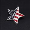 BESTOYARD 4 Pcs Brooch Crystal Brooch Flag Pins Lapel Pin Crystal Pendants Trendy Jewelry Five- Clothing Labels Independence Day Party Favors Enamel Pin Alloy Bag view 3