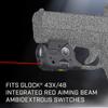 Streamlight 69286 TLR-6 100 Lumen Tactical Weapon Light with Integrated Red Aiming Laser Designed Exclusively and Solely for Rail Mounted Glock 43X MOS and Glock 48 MOS Only, Black view 4