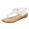 Dizadec Sandals for Women Flat, Women's Summer Beach Bohemia Flip Flops T-Strap Flat Sandals Comfort Walking Shoes view 1