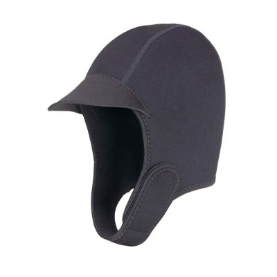 Wetsuit Hood with Wide Brim & Adjustable Chin Strap 2mm Neoprene Thermal Diving Hood Quick Dry Peaked Cap Sun Protection Surfing Snorkeling Cap Swimming Cap