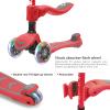 Kicknroll Kids Kick Scooter 2-in-1 Light Up 3 Wheel Scooters with 4 Levels Adjustable Handlebar, Folding Seat, Extra Wide No-Slip Deck for Girls Boys Ages 3-8 Years Old Max 110 Lbs view 4