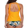 Holipick Women Yellow Tankini Swimsuits High Neck Swim Tank Tops Tummy Control Two Piece Bathing Suits Halter Swimwear 22 Plus view 3