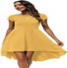 Shenbolen Women's Off Shoulder High Low A Line Wedding Dress Cocktail Skater Dress (Large, D) view 1