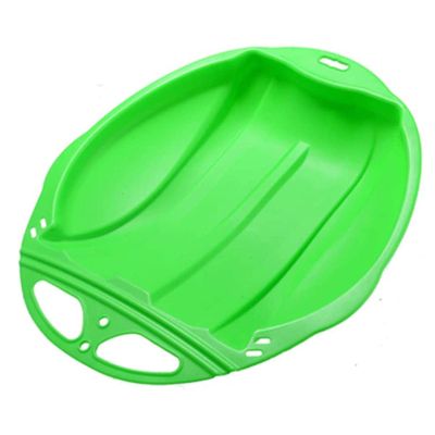 Snow Sleds for Kids and Adults, Owill Beetle Shaped Snow Sledge, Ski Pad Portable Anti-Skid Snow Sled Board with Handles, Outdoor Skiing Board Snow Grass Sand Board for Kids Adults (Green)