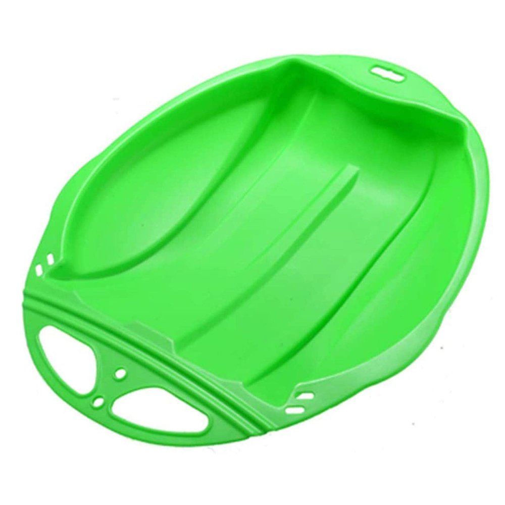 Snow Sleds for Kids and Adults, Owill Beetle Shaped Snow Sledge, Ski Pad Portable Anti-Skid Snow Sled Board with Handles, Outdoor Skiing Board Snow Grass Sand Board for Kids Adults (Green)
