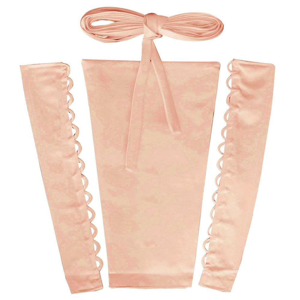 QRBTSCL Women's Wedding Dress Zipper Replacement Adjustable Fit Satin Corset Back Kit Lace up for Prom Dress Blush 14 Inches
