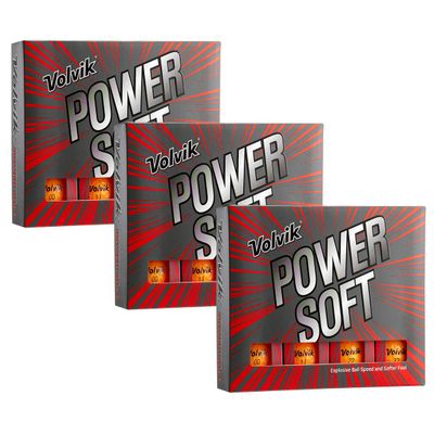 Volvik Power Soft Explosive Ball Speed Golf Balls 3 Dozen (36 Balls) - Orange Color