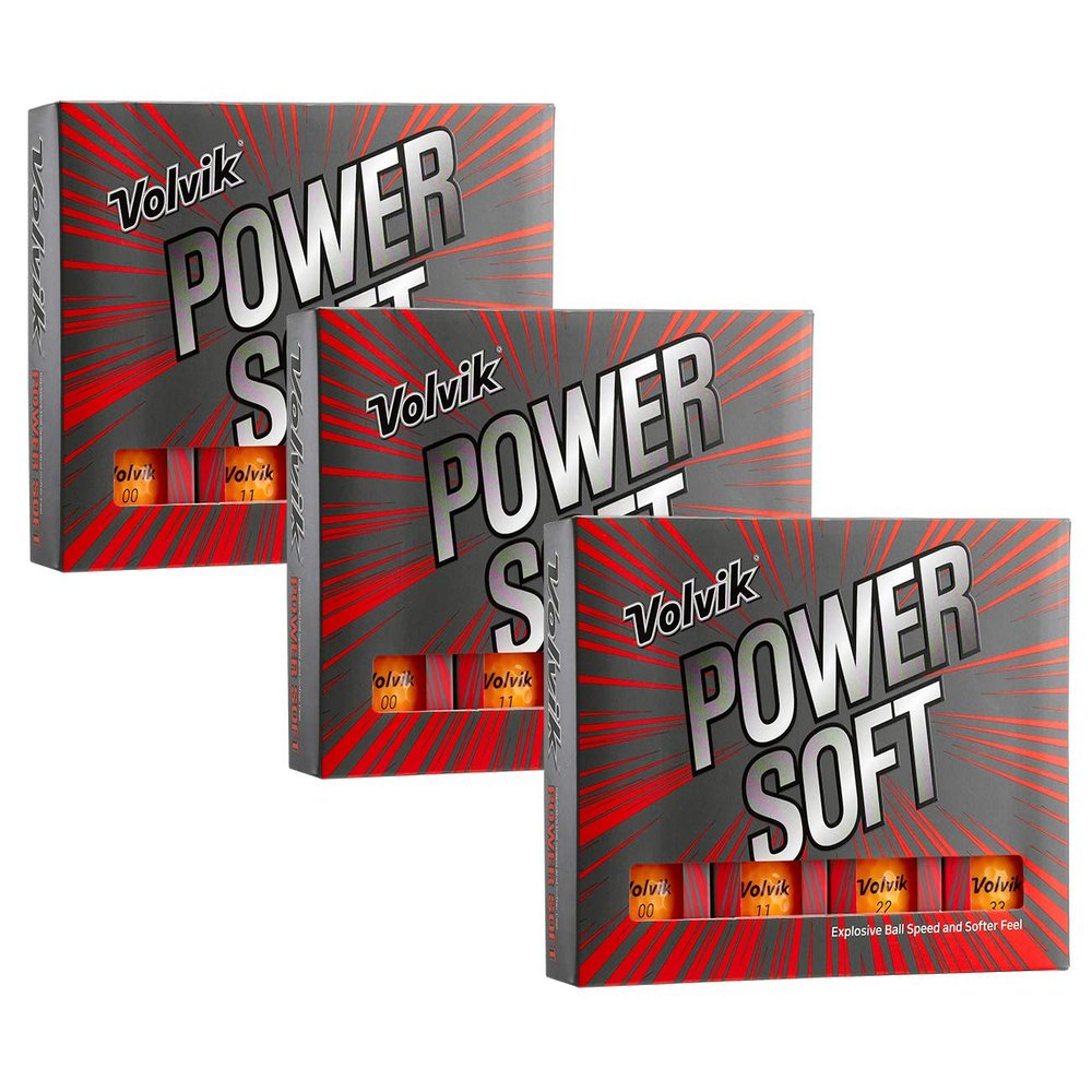 Volvik Power Soft Explosive Ball Speed Golf Balls 3 Dozen (36 Balls) - Orange Color