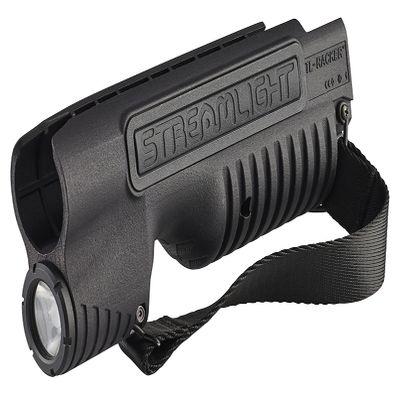 Streamlight 69602 TL-Racker 1,000 Lumen 20,000-Candela Tactical Integrated Forend Weapon Light with Ambidextrous Controls for Select Mossberg 590 Shockwave Models with Strap, Black