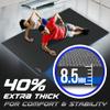 Sensu Large Exercise Mat  7' x 5' x 8.5mm Extra Thick  Durable and Shoe-Friendly Workout Mat for Home Gym  Non-Slip Fitness Mat for Strength Training, Stretching, Cardio, and Balance Exercises view 2