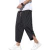 Mens Harem Pants Patchwork Baggy Capri Pants Elastic Waist Japanese Shorts view 1