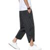 Mens Harem Pants Patchwork Baggy Capri Pants Elastic Waist Japanese Shorts view 3