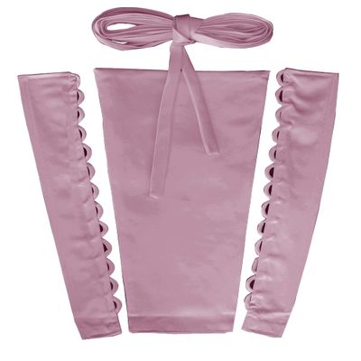 QRBTSCL Women's Wedding Dress Zipper Replacement Adjustable Fit Satin Corset Back Kit Lace up for Prom Dress Dusty Rose 14 Inches