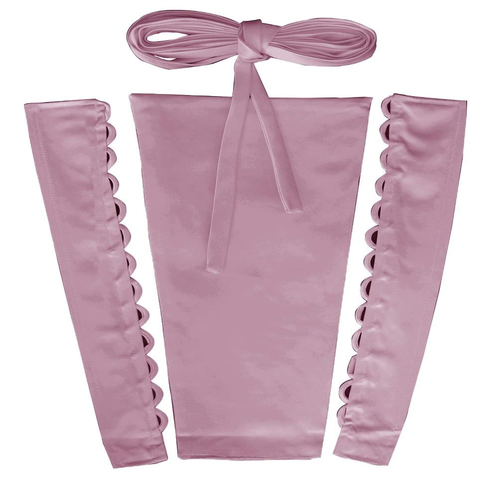 QRBTSCL Women's Wedding Dress Zipper Replacement Adjustable Fit Satin Corset Back Kit Lace up for Prom Dress Dusty Rose 14 Inches