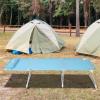 Old Bahama Bay Folding Camping Beach Cot with Pillow,4-Positions Folding Recliner Lounger Bed for Camping/Travel/Beach/Hiking/Patio,Supports 250LBS, Blue view 4