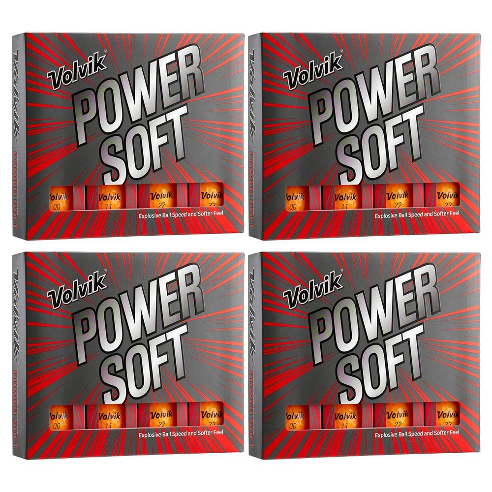 Volvik Power Soft Explosive Ball Speed Golf Balls 4 Dozen (48 Balls) - Orange Color