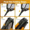 MoiShow Floating Landing Net  Foldable Fishing Net for Freshwater & Saltwater  Lightweight Fly Fishing Net view 4