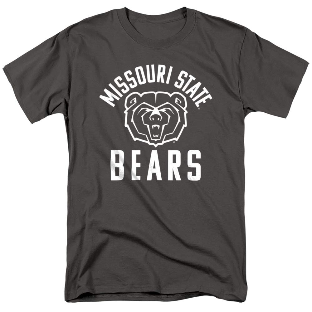 Missouri State University Official One Color Bears Logo, Charcoal, 3XL