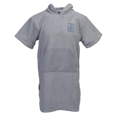 SWELL Wakesurf - Boat Coat - Hooded Microfiber Beach Towel - Surfing Changing Hoody (Large Grey)