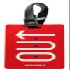 Out from The Crowd Silicone Travel ID Tag for Luggage and Suitcases (Style 3 - Out Red) view 1