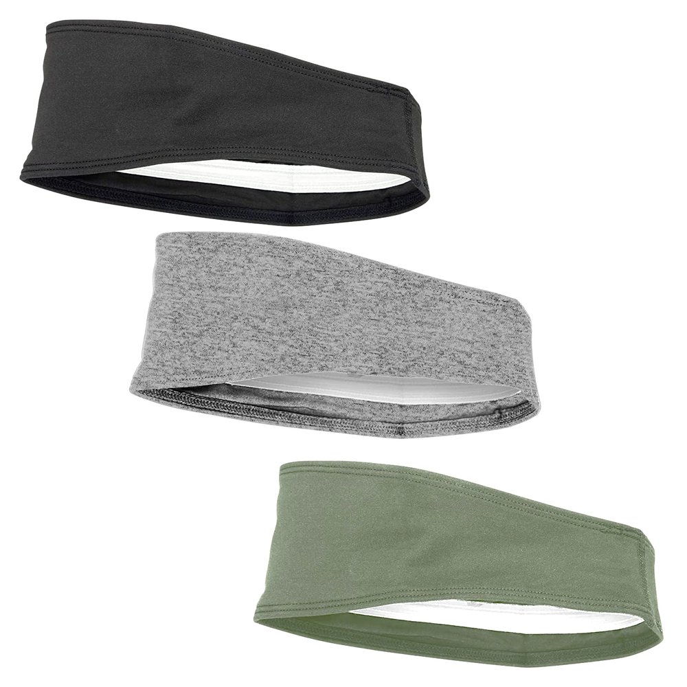 E Tronic Edge Running Headbands for Men, Women, Boys and Girls, Sports Sweatbands for Basketball, Yoga, Exercise, Workout, Quick Drying and Non-Slip Workout Stretchy Hairband, 3 Pack Multi 2