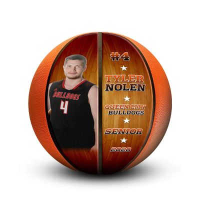 Custom Photo Basketball for Senior and Graduation Gift | Glossy Print with Personalized Picture and Text! Best Customized Unique Sports Keepsake! (Senior/Grad - Regulation Size Basketball)